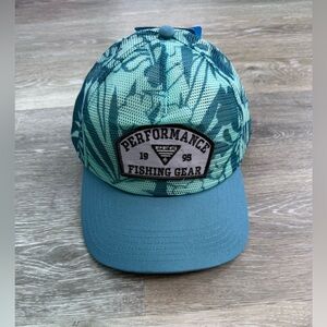 Columbia PFG Tie Down Mesh Snap Back Hat Canyon Blue Tropictones O/S (w/Tags)
